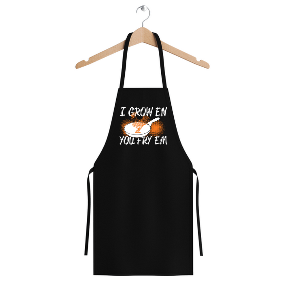 Yetiştir Seni Fritöz Tavuk Motifli Baskılı Unisex Mutfak Önlüğü