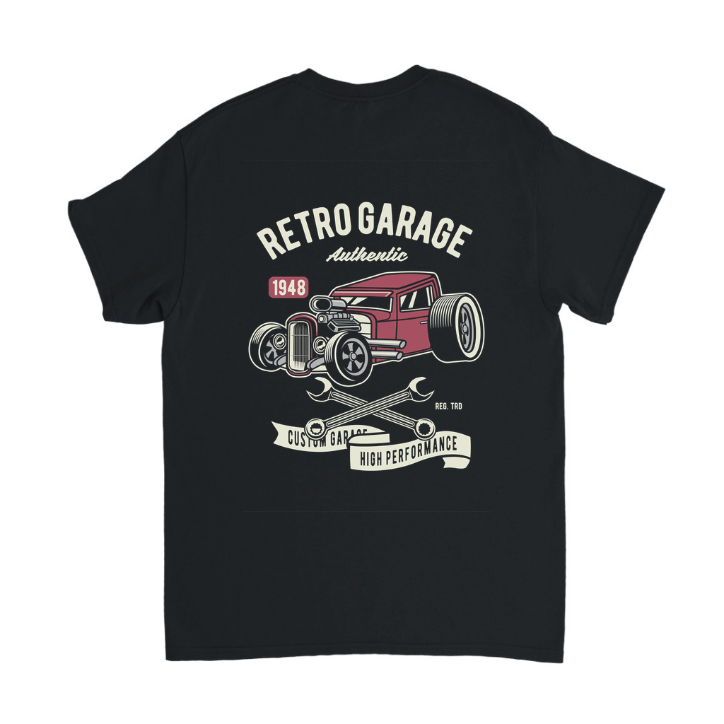 Retro Garaj 1948 Özel Performans Baskılı Erkek Tişört