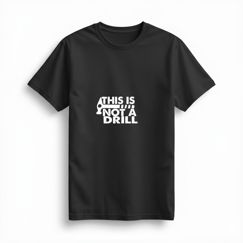 Alet Mizahı Drill Oyunu Baskılı Kadın Tişört