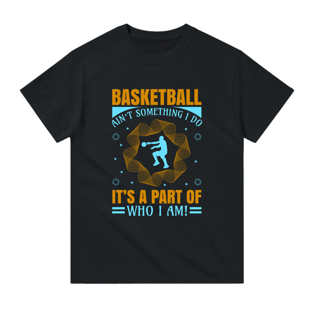 Basketbol Yaşamımın Parçası Baskılı Erkek Tişört