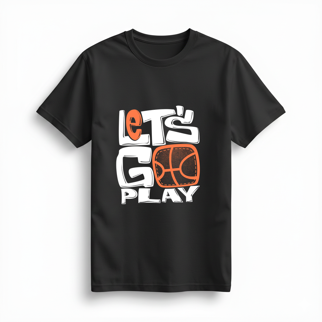 Hadi Oynayalım! Basketbol Çağrısı Baskılı Kadın Tişört