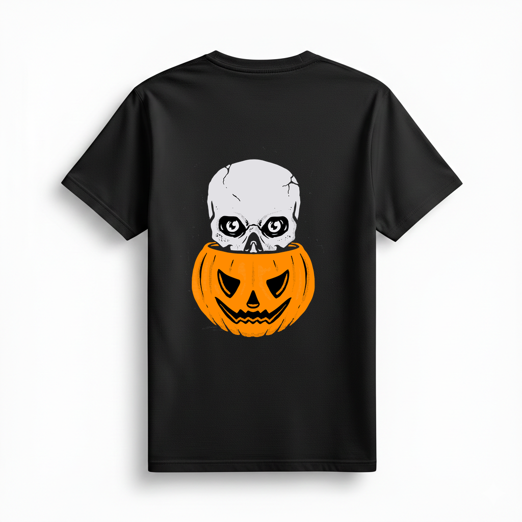 Kabak Kurukafa Halloween Sanatı Baskılı Kadın Tişört