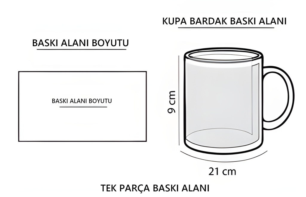 Baskı alanı ölçüleri